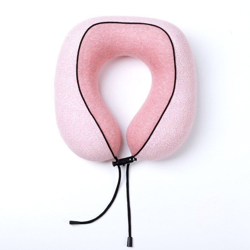 Multi-functional U-shaped Pillow Memory Foam Hump Shape Nap Pillow Travel Pillow: Pink
