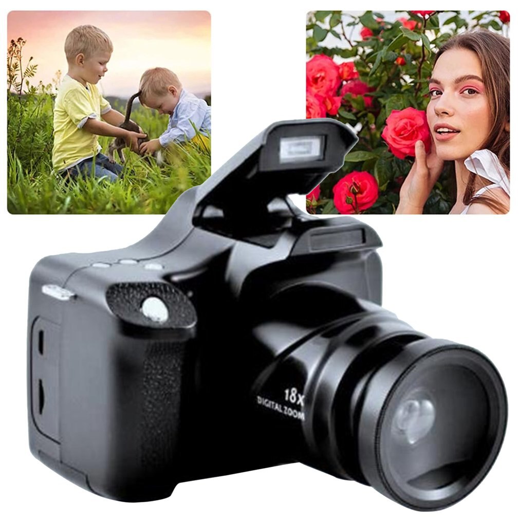 CMOS SLR Video Camera 18X Optical Zoom Three Lens HD Digital Camera 24 Million Pixel Auto Focus