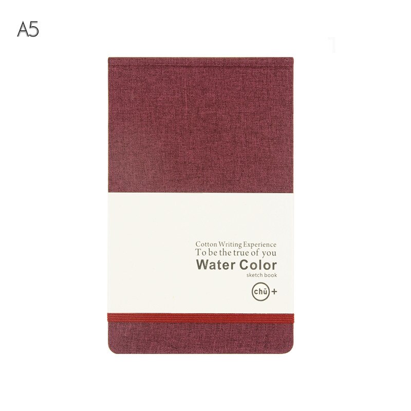 Cuaderno de bocetos para cuadros de acuarela A5, cubierta dura, papelería no defecteri, cuaderno de notas de dibujo, Libreta de escritorio, planificador: Rojo