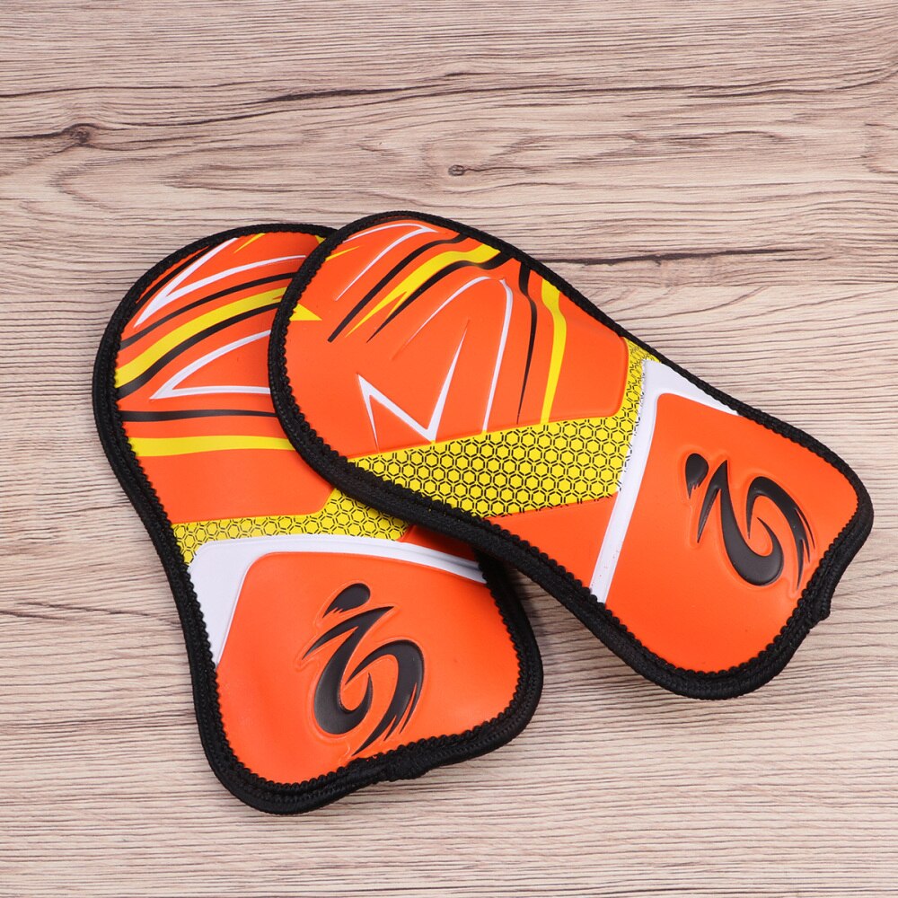 Conjunto de equipo de protección de Portero De Fútbol para niños, incluye 1 par de espinilleras y 1 par de tamaños 7 (azul): Orange