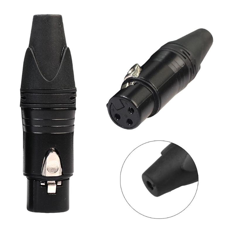 Adaptador de enchufe para soldar, Cable de conector hembra XLR de 3 pines, micrófono DIY, 10 Uds.