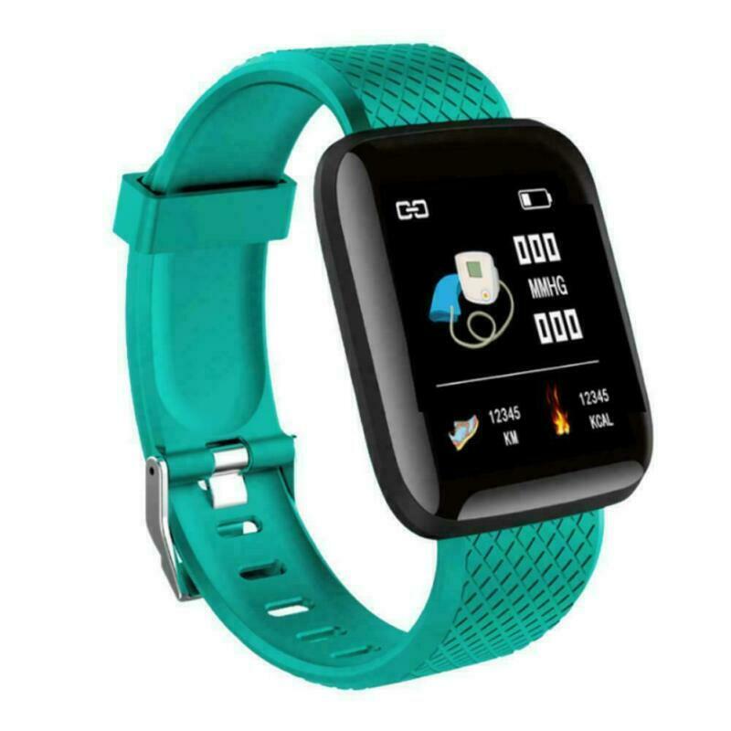 D13 smart ur mænd kvinder til android apple telefon vandtæt 116 plus puls tracker blodtryk ilt sport smartwatch: Grøn