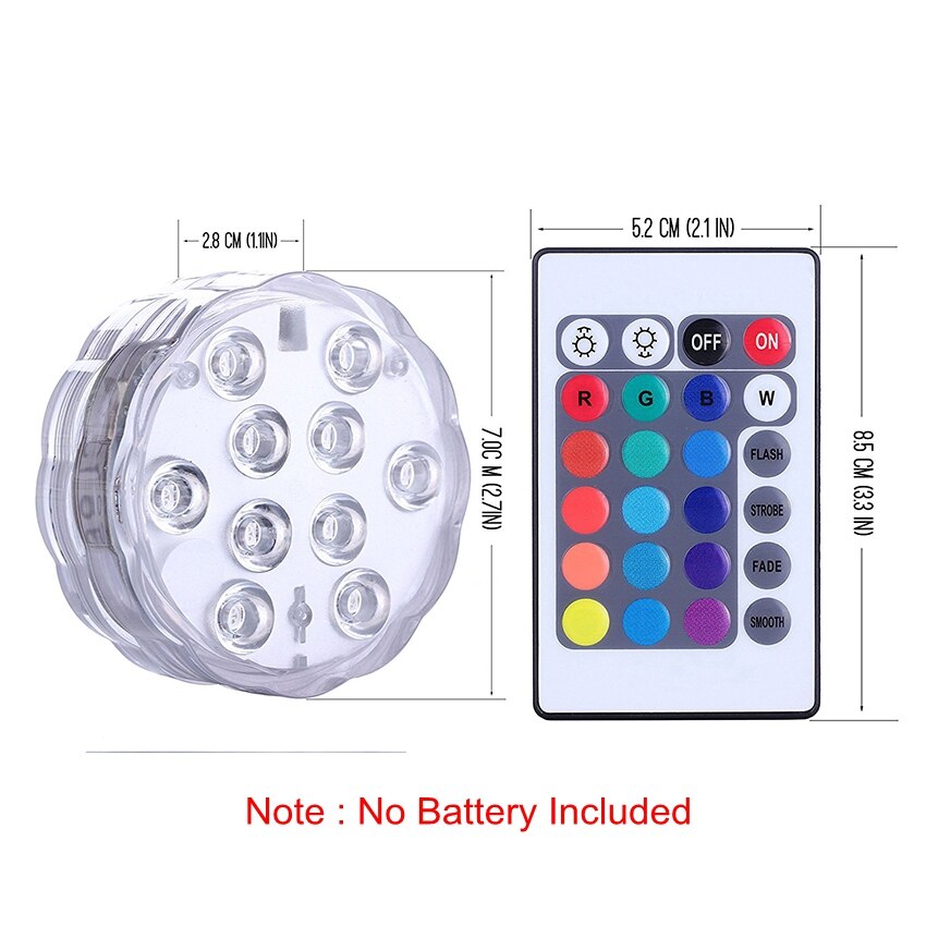 Aquarium Light Fish Tank Submersible Light Suction Cup Underwater Lamp LED Lights Aquarium Lighting Vase Swimming Pool 16 Colors