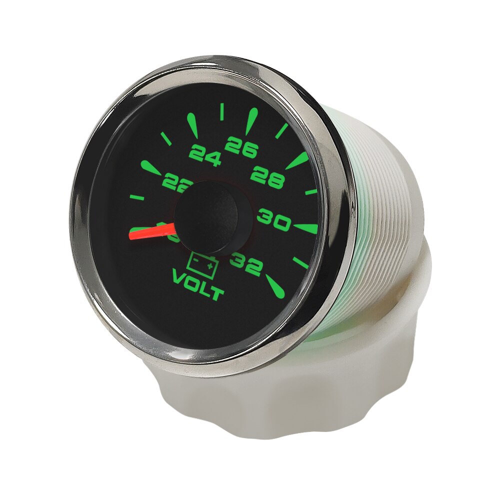 52Mm Voltmeter Volt Gauge Meter 12V 24V Voor Auto Boot Met 8 Kleuren Backlights