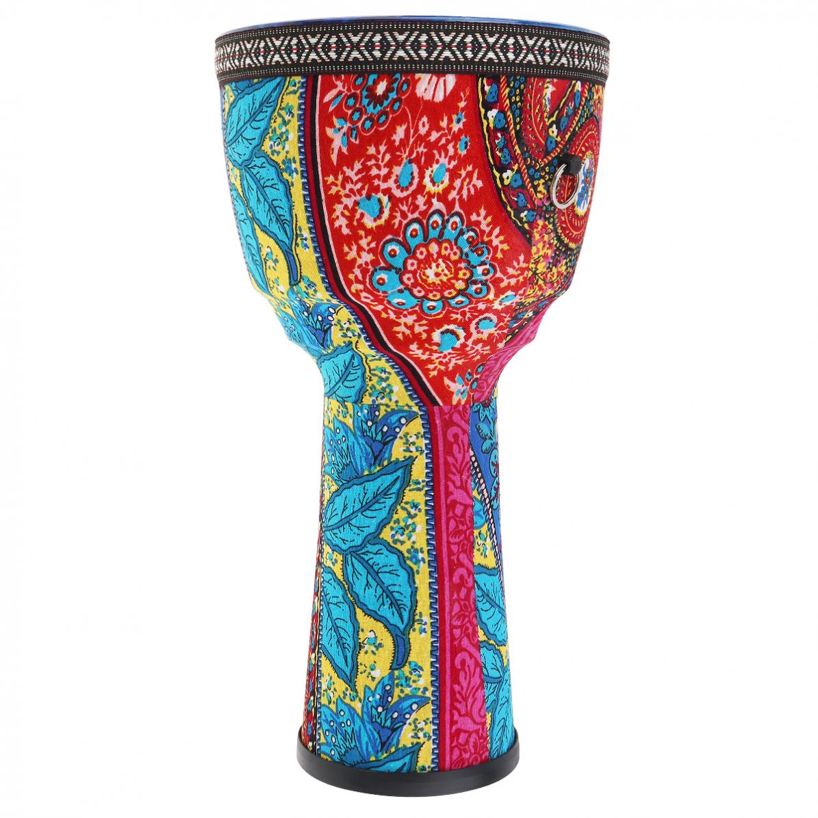 Afrikaanse Trommel 8.5 Inch Afrikaanse Djembe Trommel Kleurrijke Doek Art Abs Vat Pvc Huid Kinderen Handtrommel: Rood