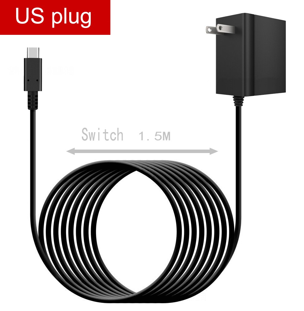AC Adapter Charger for Nintendo Switch Power Supply 15V 2.6A Fast Charging Kit for Switch Dock /Switch Lite and Pro Controller: Us plug