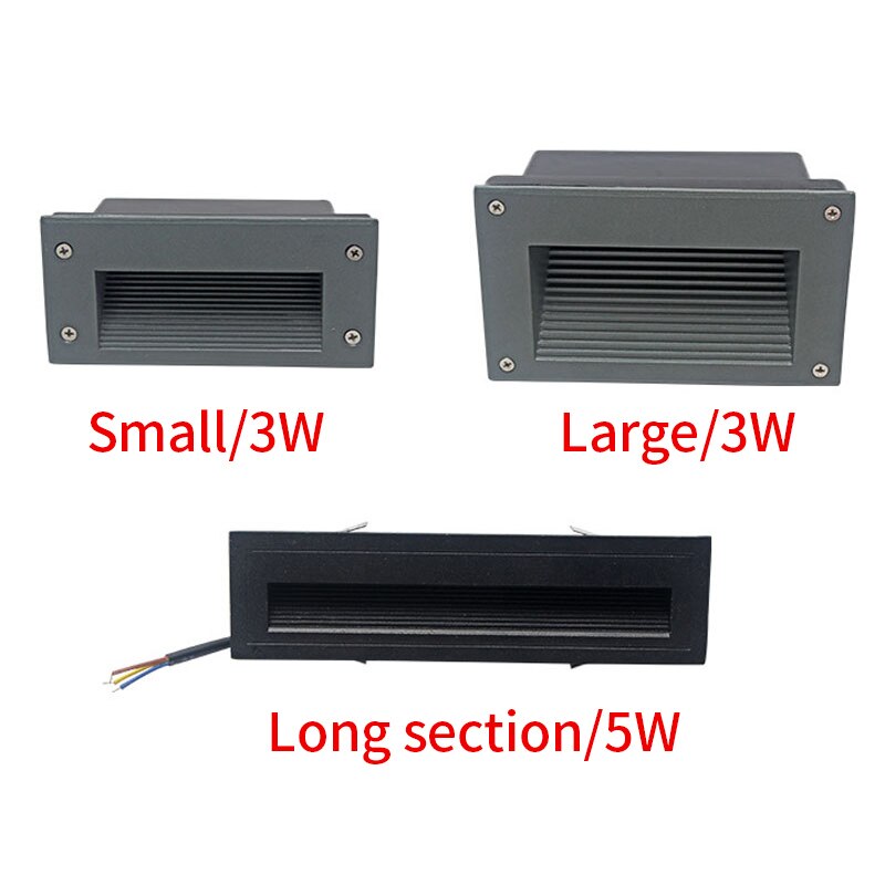 Footlight Step Light Luminous Aluminum Staircase Corner Deck 3W 5W Pathway LED Recessed Floor Outdoor Waterproof Garden Wall