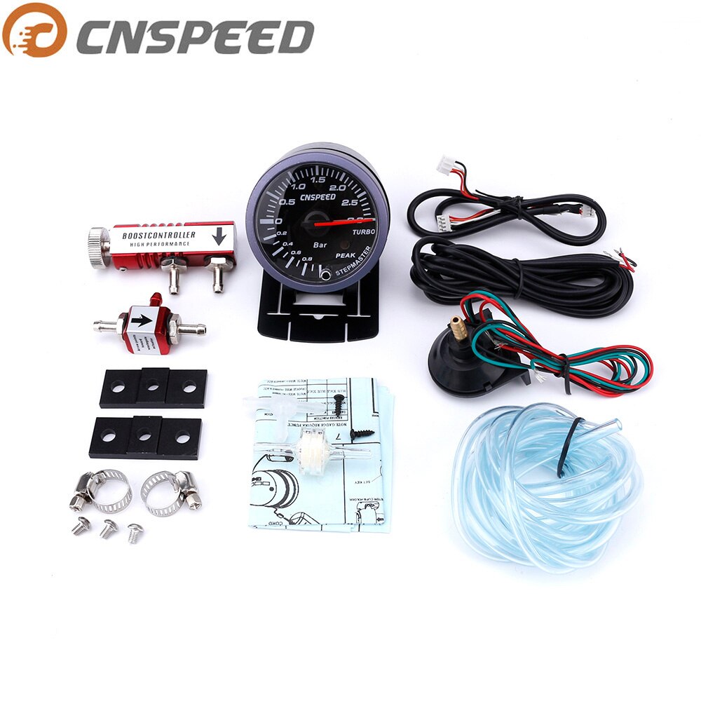 CNSPEED 60mm 2.5" Car Turbo Boost Gauge 3 BAR... – Grandado