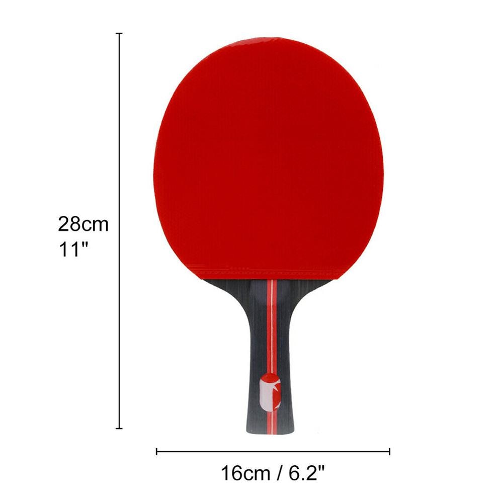 Table Tennis Racket Set Ping Pong 2-Player Set All Levels Table Tennis Paddle with 3 Balls Club Training Racket