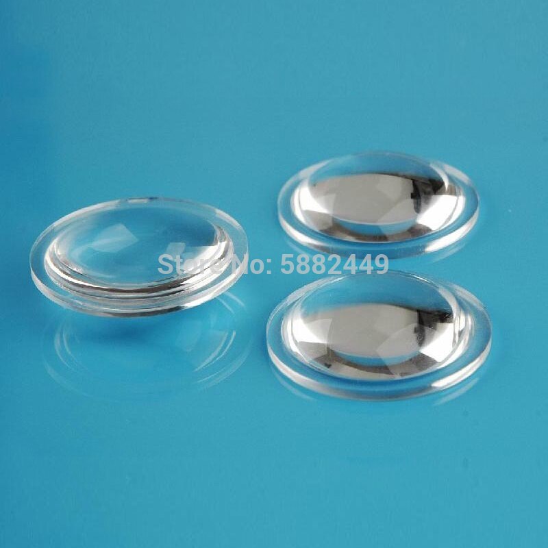 10 stuks/partij krachtige led 23mm bolle lenzen optische acryl pmma led lens zaklamplens