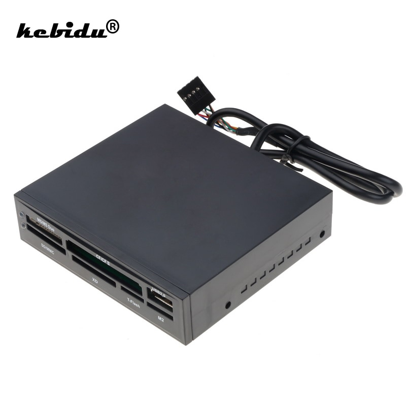 Kebidu All In 1 Interne Kaartlezer USB 2.0 3.5 "Floopy Bay Front Panel Kaartlezer Usb-flashgeheugen kaartlezer