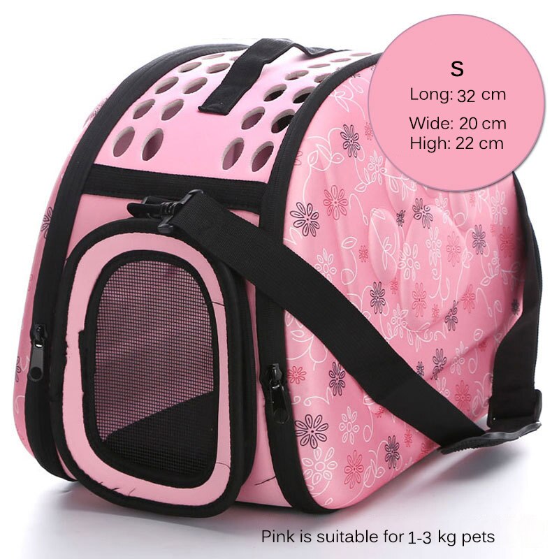 S/m/l huisdier honden tas kat schoudertas reis kat draagtas huisdier draagtas zacht klein ademend klein huisdier handtas katten rugzak: Roze s