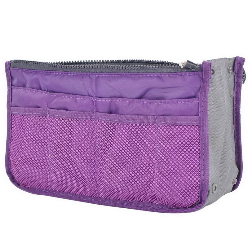 Urijk High Capacity Portable Useful Zipper Storage Bag Travel Handbag Women Cosmetic Storage Bag Organizer Makeup Casual: 8