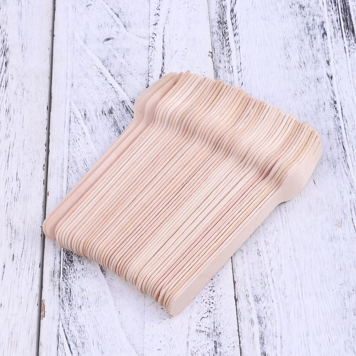 100 Pcs 160mm Wooden Forks Eco-Friendly Disposable Wood Tableware Picks Biodegradable Forks For Kitchen Restaurant Home