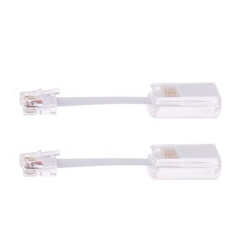 2 Stuks Uitgebreide Handset Coil Anti Kronkelende Elektrische Apparatuur Vaste 360 Graden Draaibare Connector Telefoon Kabel Ontklitter: White Wired