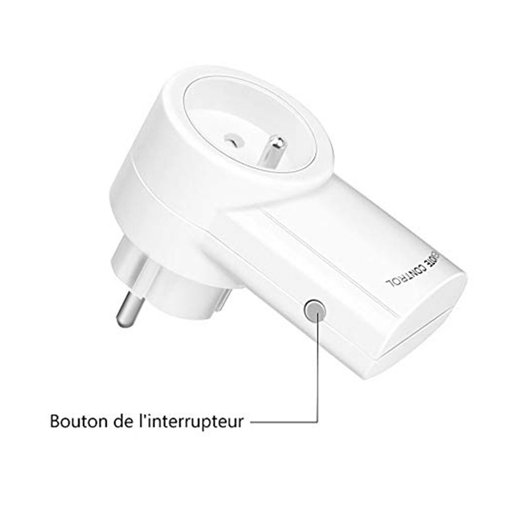 Lot de 5 prise à distance Programmable Kyg prise domotique sans fil deux télécommandes et quatre piles incluses
