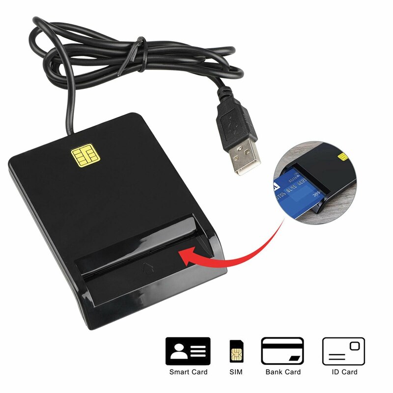 Universal Smart Card Reader for Bank Card ID CAC DNIE ATM IC SIM Card Reader for Android Phones and Tablet