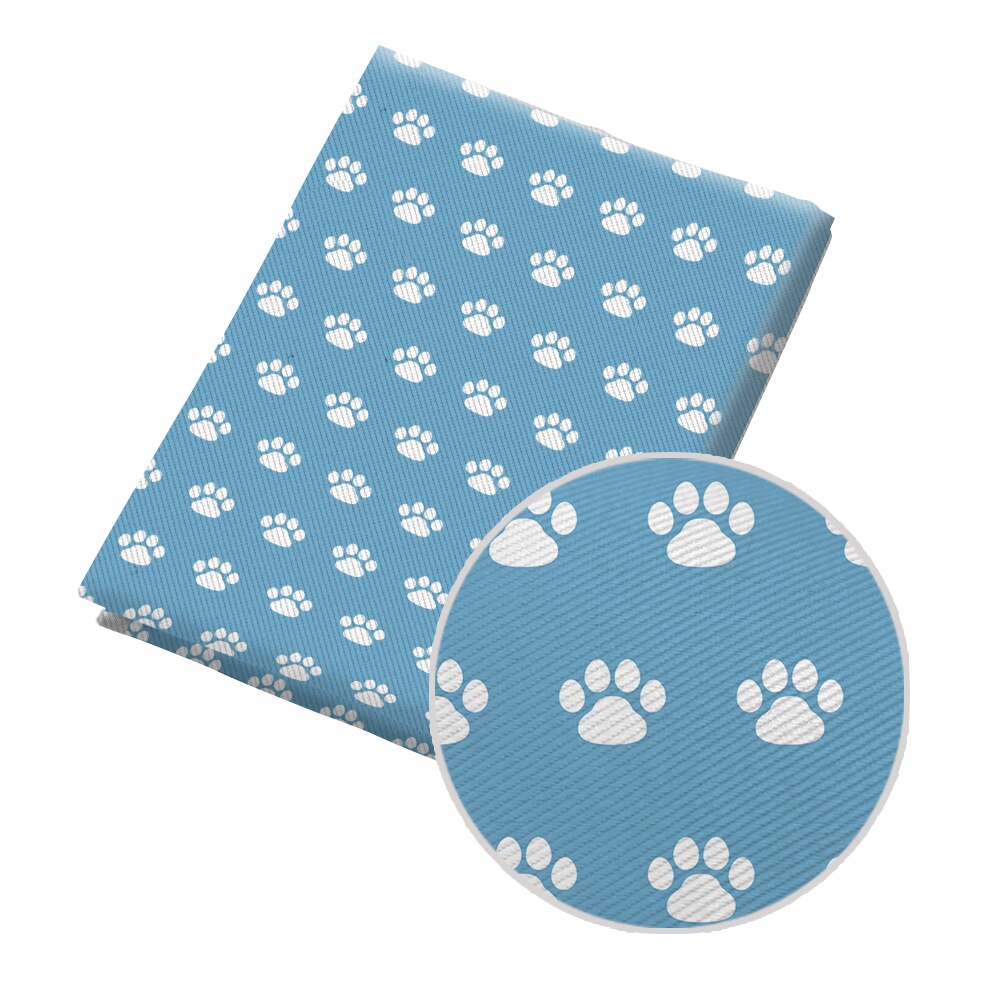 50*145CM Fabric Cute Dog Paw Printed Polyester Cotton Twill Fabric Patchwor Printed: PL1296