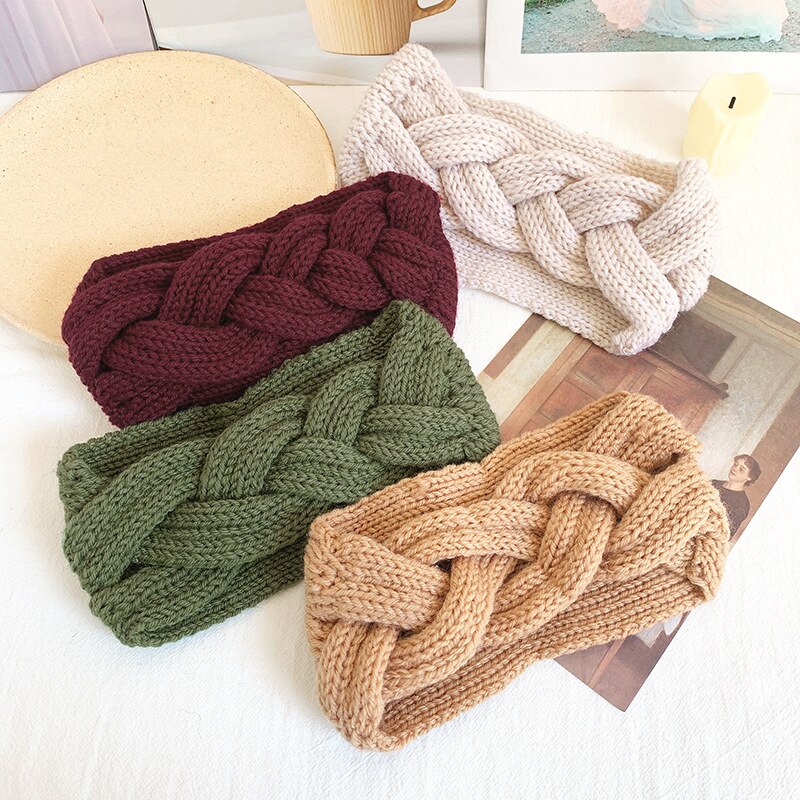 Vinter ørevarmer pandebånd kvinder elastisk uld strikket pandebånd head wrap hårbånd piger hårbånd tilbehør