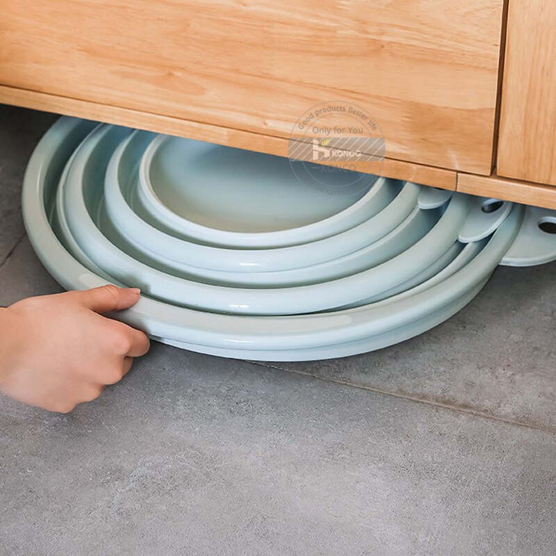 Fold Washbasin Plastic Wash Basin Wash Basket Kitchen Bathroom Laundry Basin