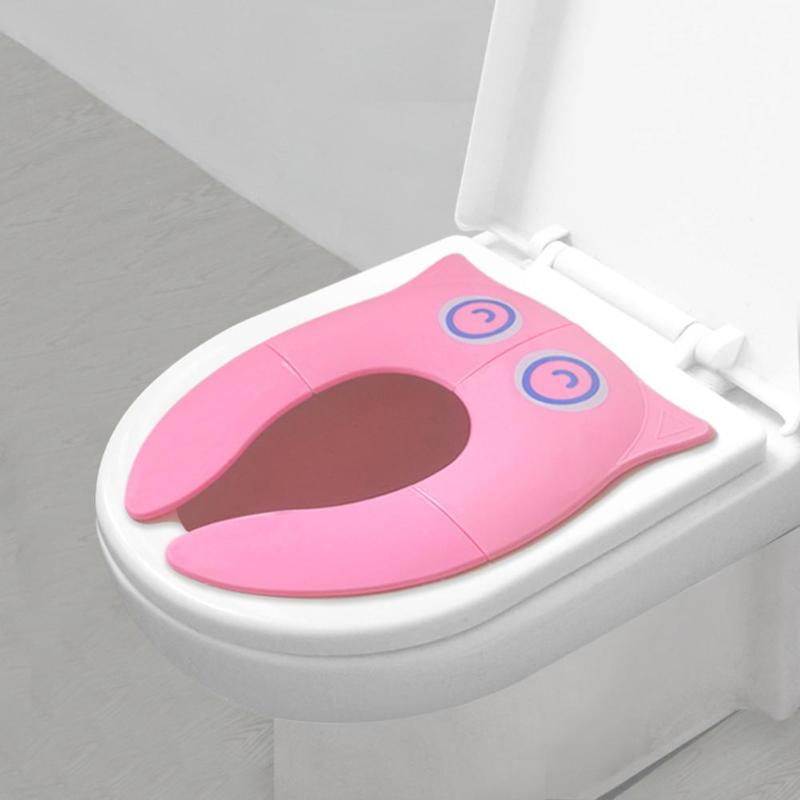 Plegable bebé protector para asiento de inodoro niños asiento de entrenamiento para el baño niños olla cojín Silla de viaje al aire libre mamá accesorios para cuidado de bebés