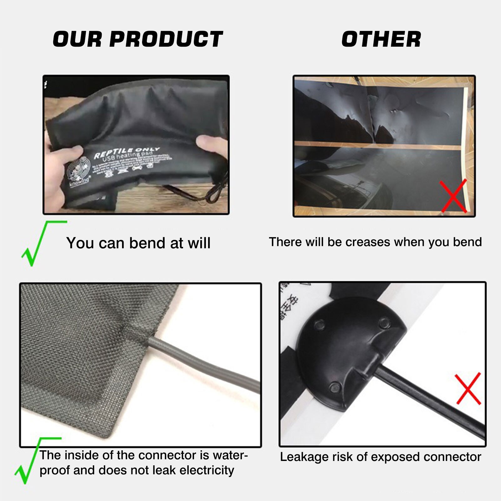 Reptiel Usb Verwarming Pad Kruipen Huisdier Constante Temperatuur Waterdicht Pet Gecko Verwarming Pad In Winter