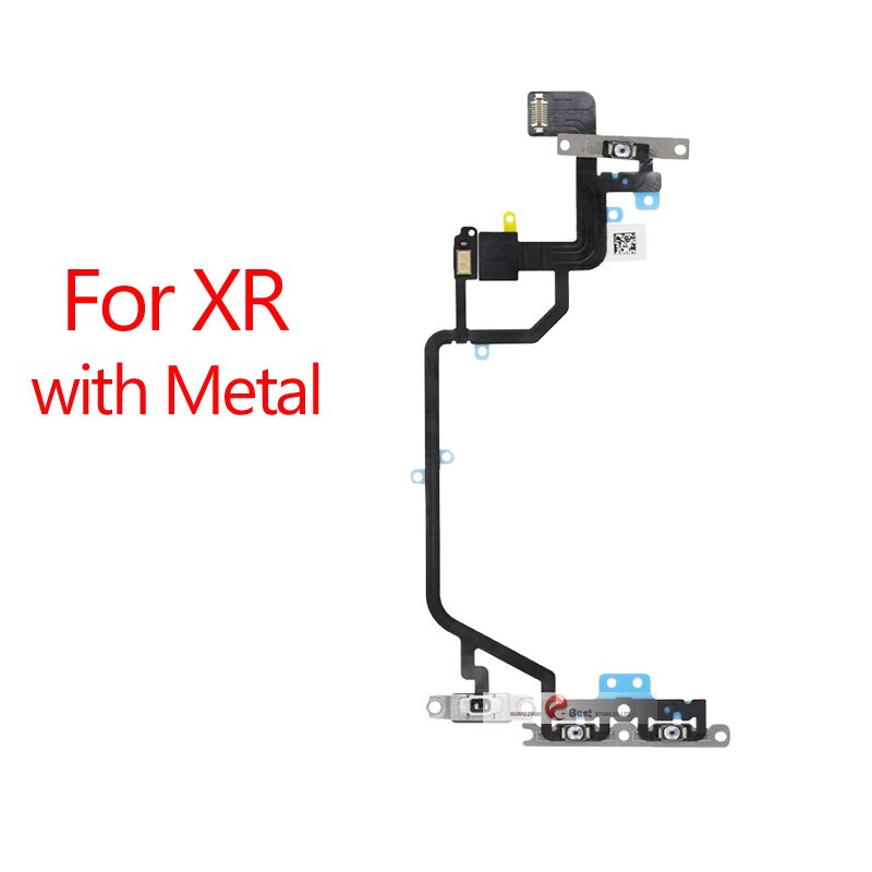 Power Flex dla iPhone 5G SE 6 6s 7 8 Plus 7G 8G 6G X XR XS MAX wyciszenie i przycisk głośności klucz przełącznika przewód zasilający z części metalowe: XR metal