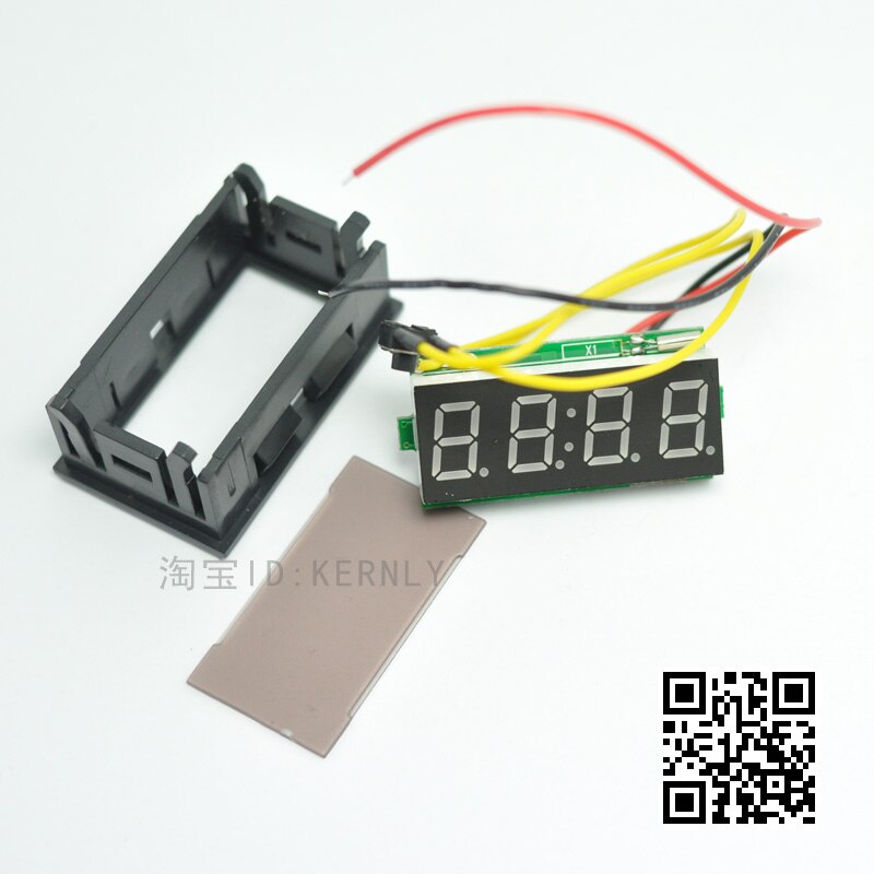 Digitale Auto Klok, 4.5-30V Multifunctionele LED Elektronische Digitale Lichtgevende Auto Horloge Klok Accessoire Decoratie Vervanging voor Auto Vrachtwagen Boten (GROEN