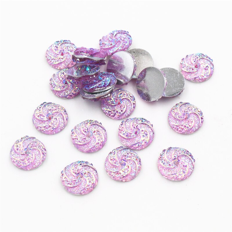 40pcs 12mm Mix Colors Windmill Style Flat back Resin Cabochon For Bracelet Earrings accessories: G1-10
