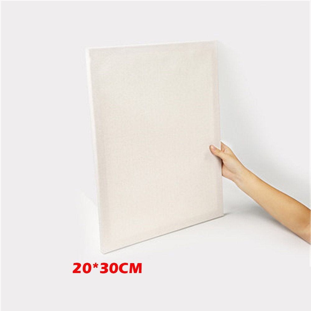 1 ud. Marco de madera de algodón pintura al óleo lienzo blanco en blanco Placa de pintura cuadrada Marco de tablero de madera manualidades DIY suministros de arte Escolar: 20x30cm