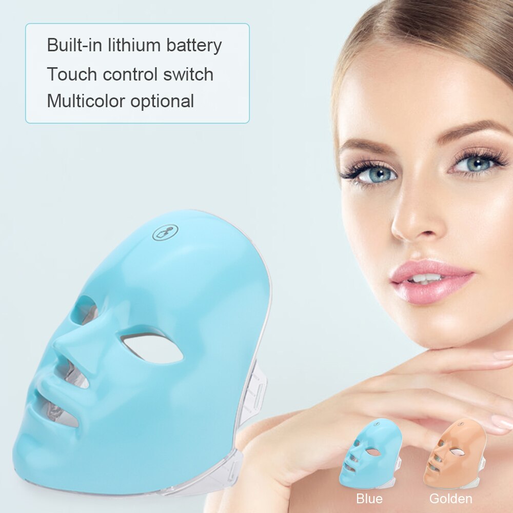 7 Colors Light LED Facial Mask Phototherapy Skin Rejuvenation LED Mask Anti Acne Whitening Wrinkle Removal Mask Face Care Beauty