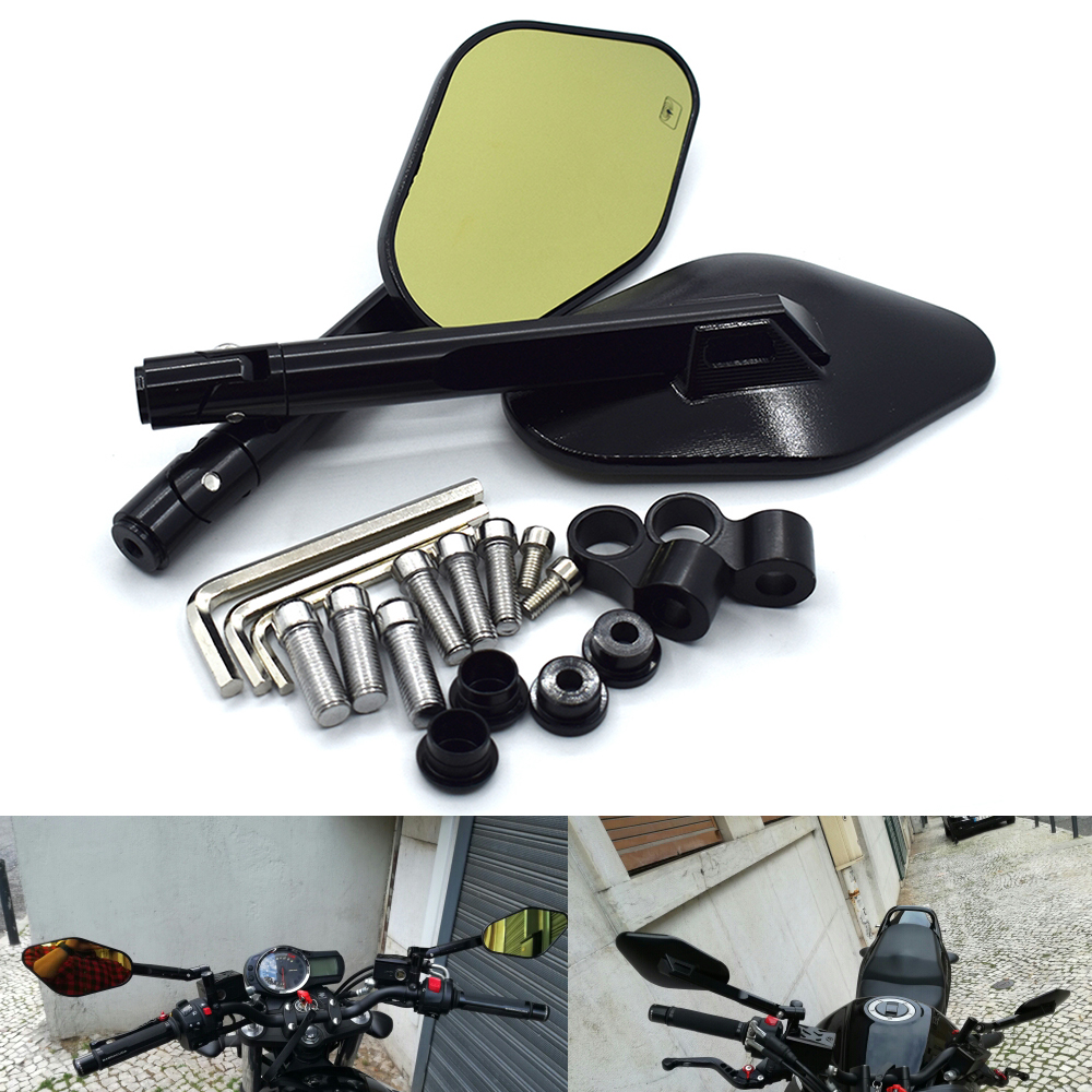 Z900 Z1000 Universele 8Mm 10Mm Motorfiets Achteruitkijkspiegel Aluminium Cnc Motorfiets Achteruitkijkspiegel Ultra Hd Achteruitkijkspiegel