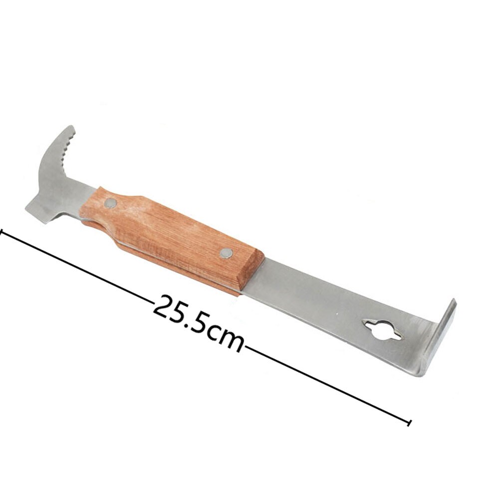 Rascador estándar de acero inoxidable, pala para polen, traje apicultor, herramientas de apicultura, equipo para colmenas de abejas y miel, 1 pieza: Caqui oscuro