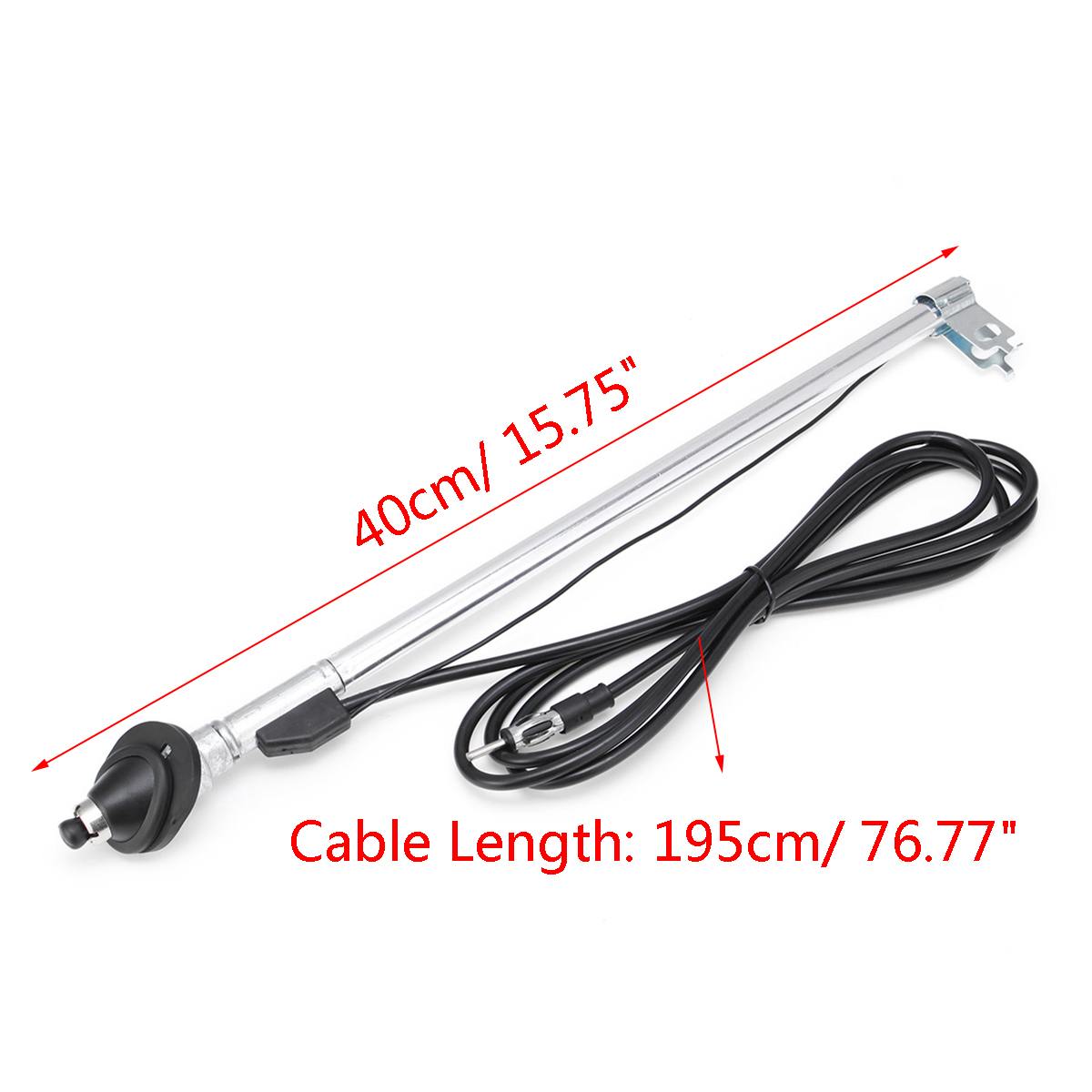 Antenne d'autoradio à verrouillage manuel | Pour Toyota Landcruiser 80 HDJ80 HZJ80 FZJ80 longueur 40cm pièces de rechange en acier inoxydable