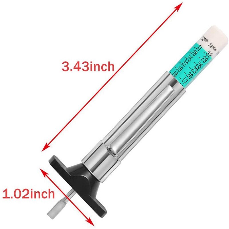 Mini Car Tire Depth Tread Tester Universal Metric Tyre Pattern Thickness Detection Tool Auto Motorcycle Bike Tire Measurement