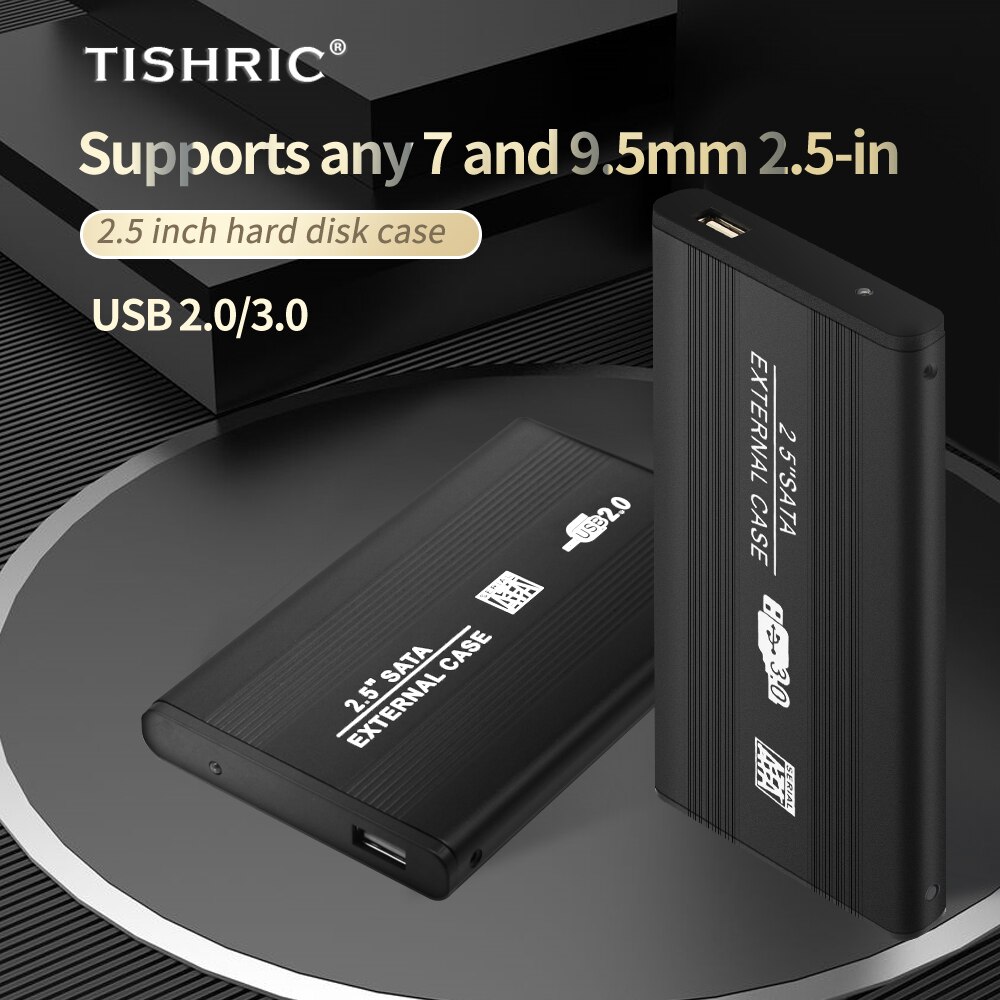 TISHRIC Hdd Case Usb 2.0 To Sata Support 8 TB External Hard Drive Case Hdd Enclosure Hard Disk Case 2 5 Hard Disk Enclosure