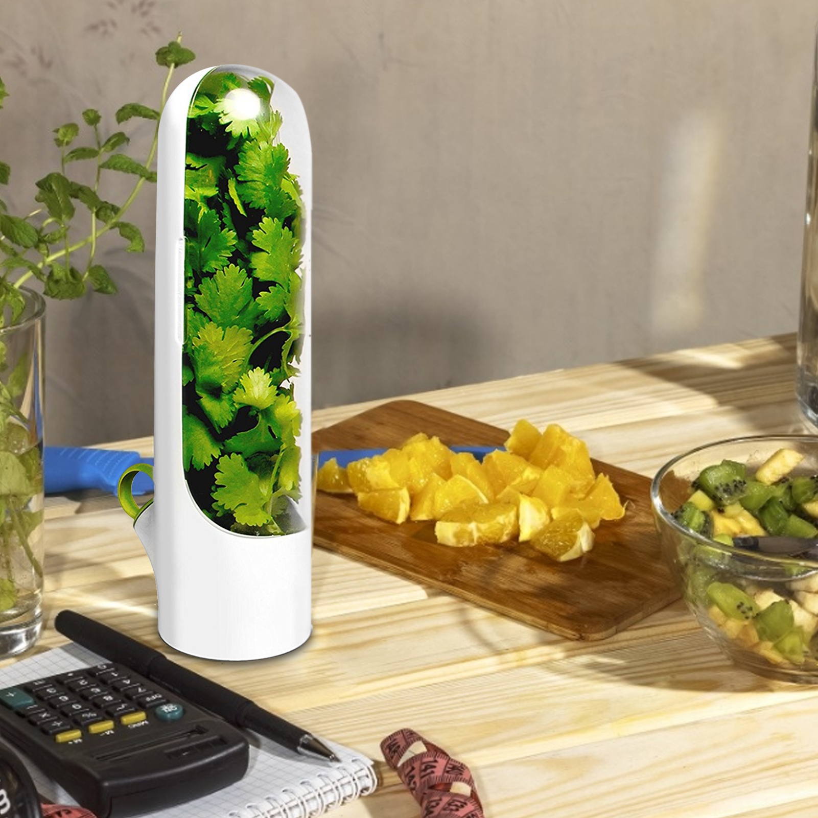 Vanilla Fresh-keeping Cup parsley seasoning spices storage box kitchen storage tool Capsule Case Vanilla Fresh-keeping Box