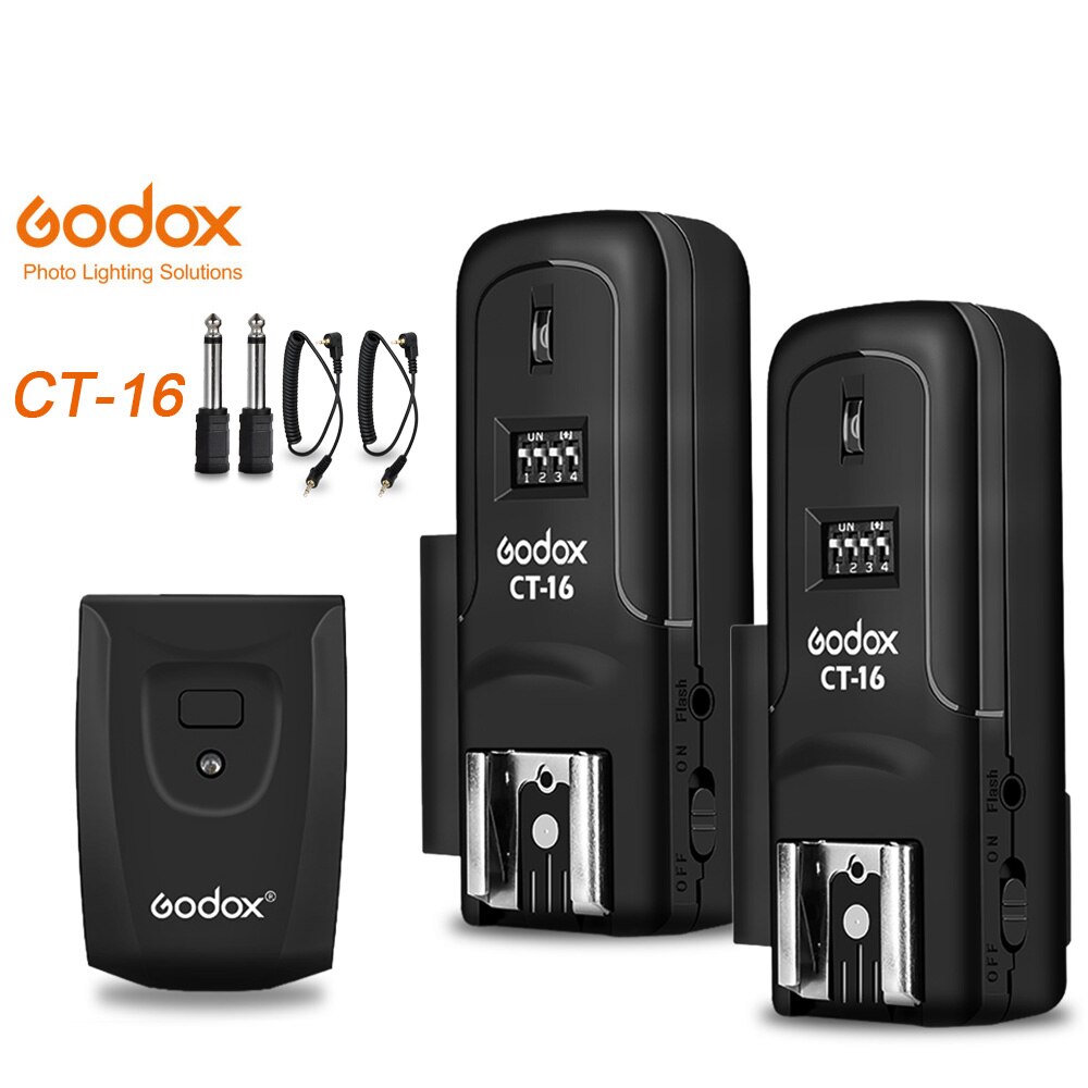 Godox CT-16 16 チャンネルワイヤレスラジオフラッシュトリガートランスミッタ + 用キヤノンニコンオリンパスペンタックススタジオフラッシュ: Kits 2