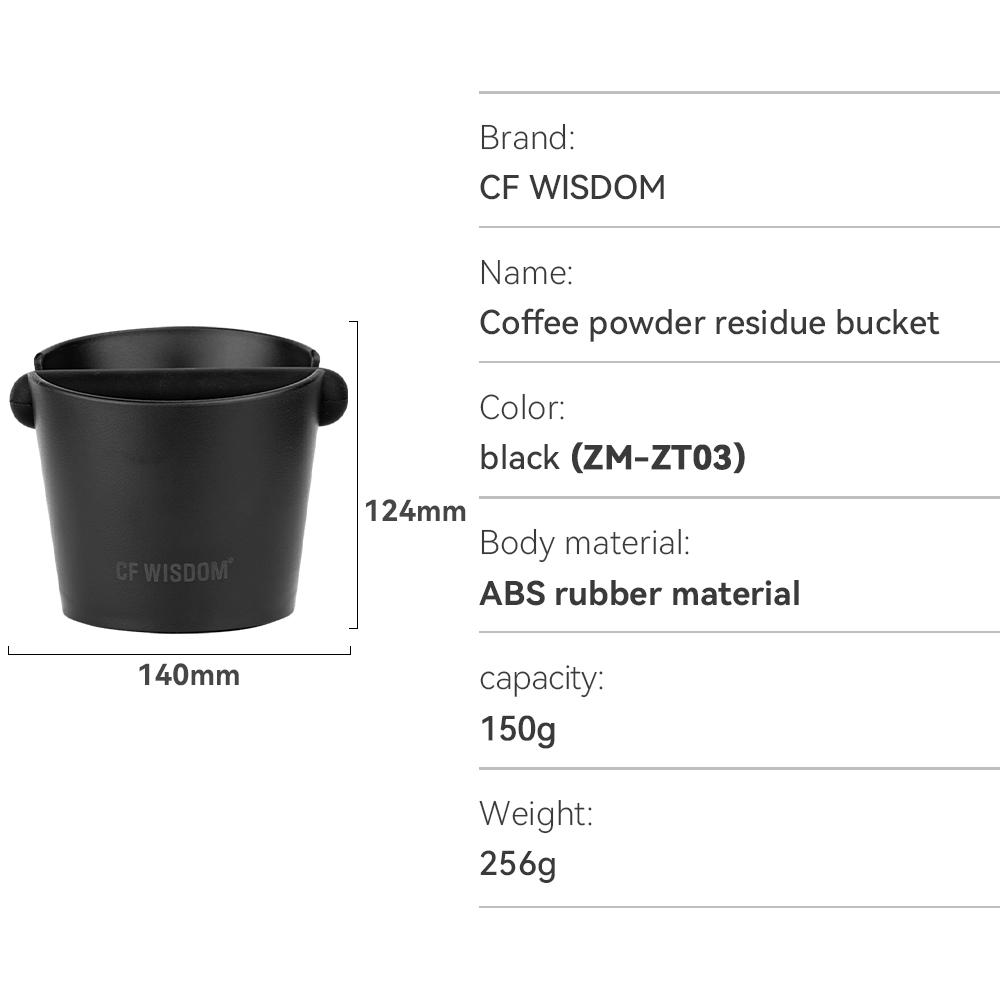 CF WISDOM Koffie Klopbox Espresso Grondbak Duurzame Antislip Koffieafvalcontainer voor Thuis Barista Commercieel Café Gebruik: Blauw