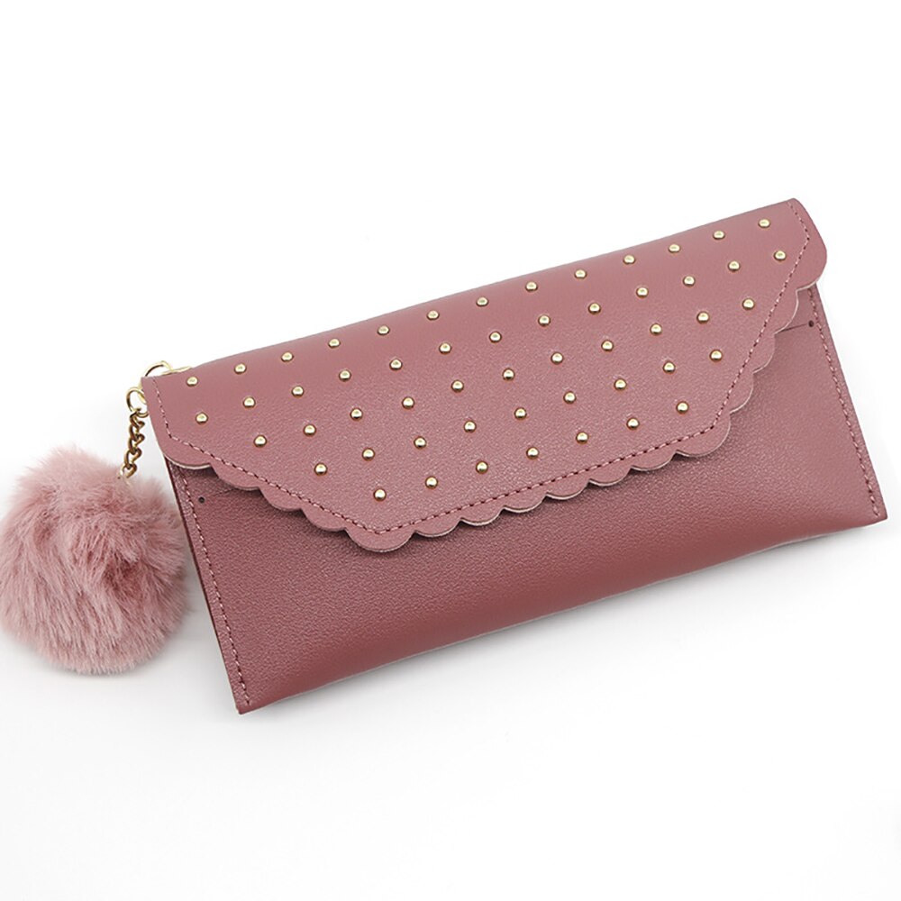 Bolso de mano de PU para mujer, cartera larga informal, monedero de grano Litchi, bolsa con cierre para muñeca, bolsillo para teléfono, tarjetero de crédito