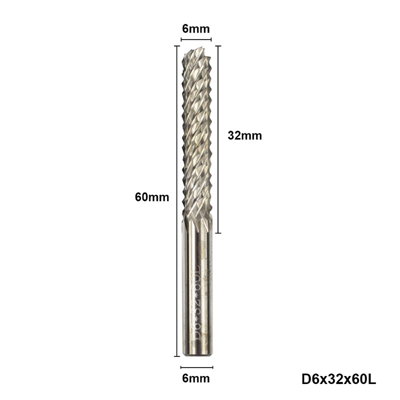Kukurydza frez trzpieniowy ing frezy CNC frez PCB frez trzpieniowy 4-6mm cholewka wolframu karbidowy ruter bity mini wiertła frez grawerski fragment: D6x32x60L