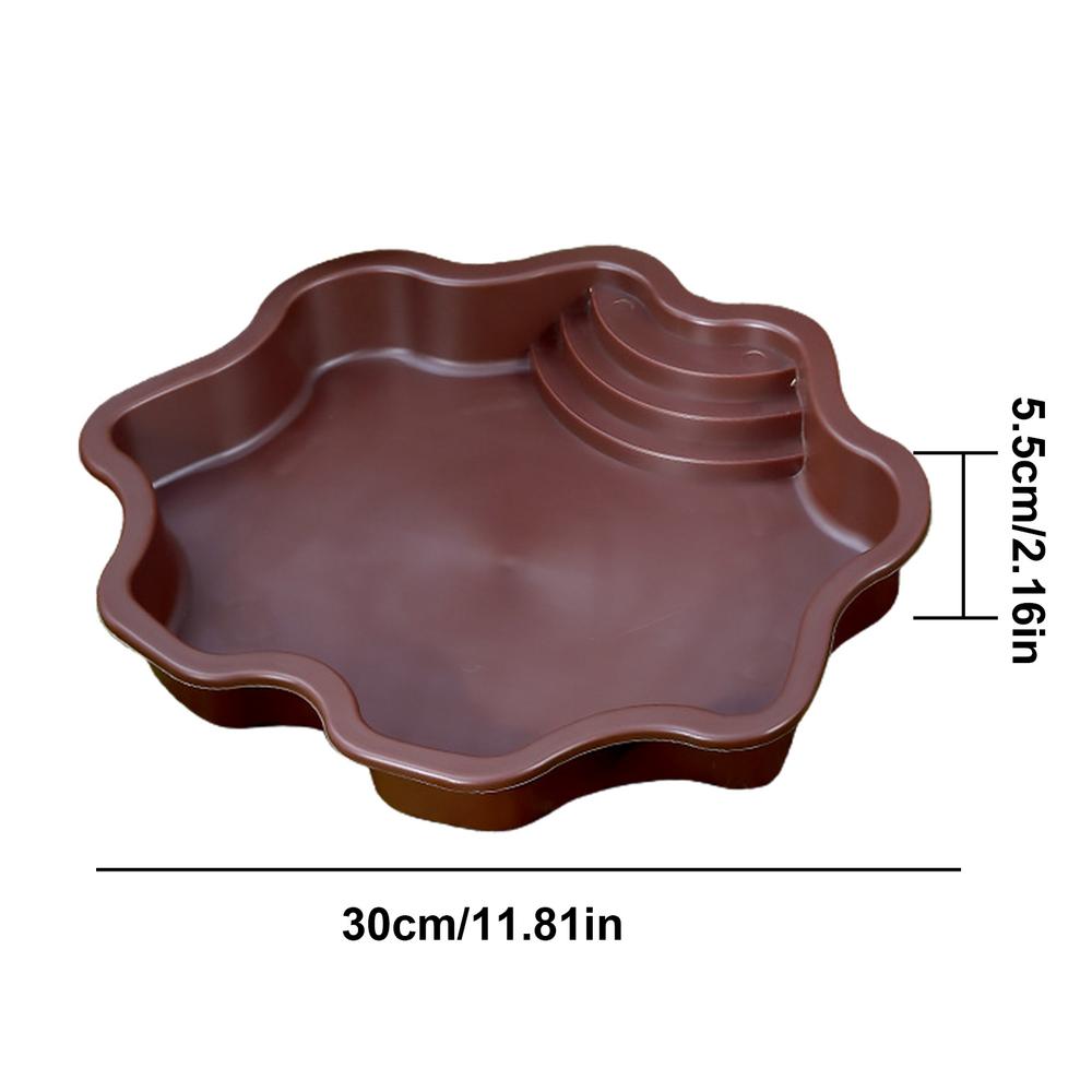 Piscina grande para tortugas, bañera de baño para reptiles, cuenco de alimentación para lagartos, Habitat con rampa, alimentador de tortugas, cuenco para Geckos pequeños: Chocolate