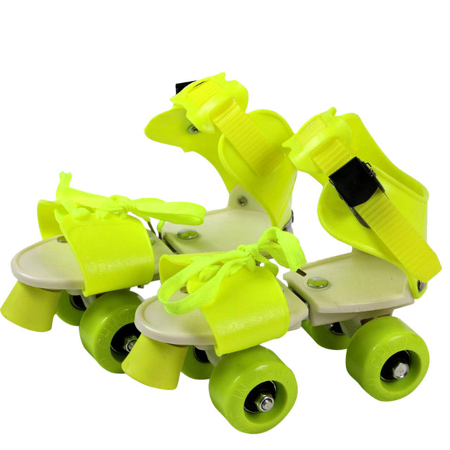 Patins à roulettes pour enfants, taille réglable, Double rangée, 4 roues, chaussures de patinage, patins coulissants Slm en ligne, pour enfants: Yellow