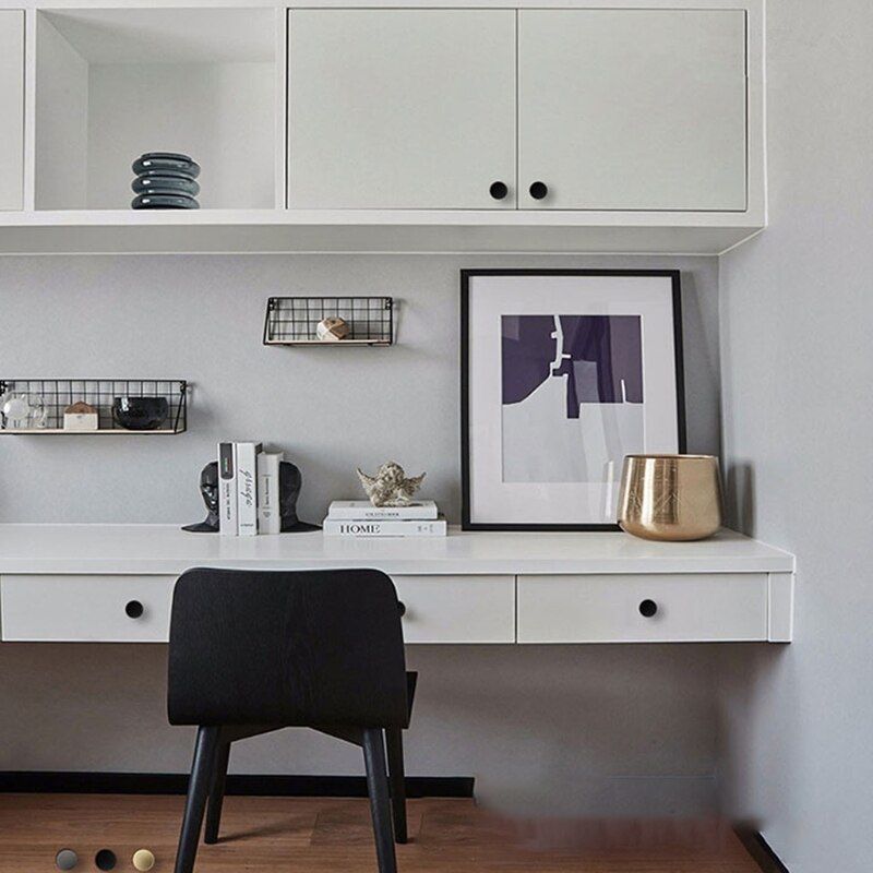 Cabinet Knob Round Drawer Handle Kitchen Heavy Duty Drawer Knob 3 Colors