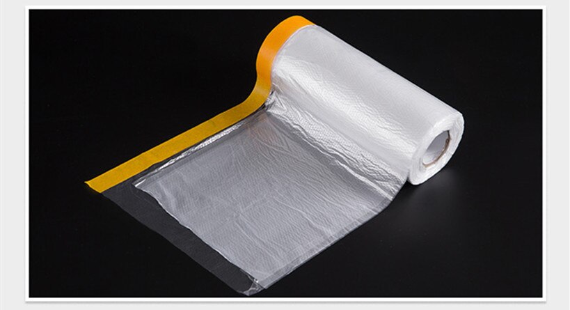 Meubles jetables cache-poussière poussière tissu poussière film décoration plastique film protecteur ménage couverture anti-poussière: 150cmx25m