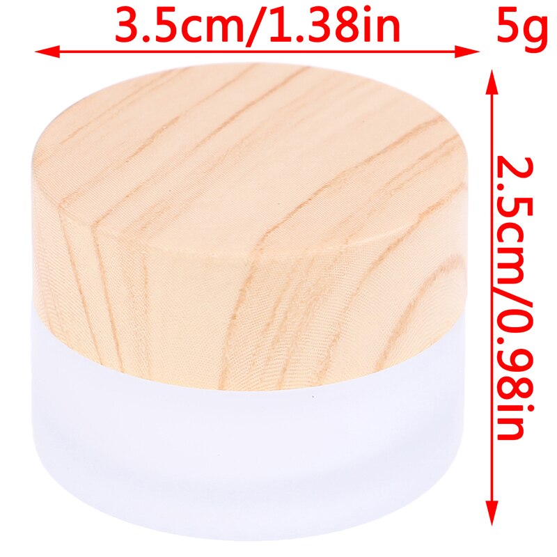 5g 10g 15g 30g 50g frostat glas tomma burkar för kräm make-up hudvårdsbehållare påfyllningsbara flaskor kosmetisk förpackning: 5