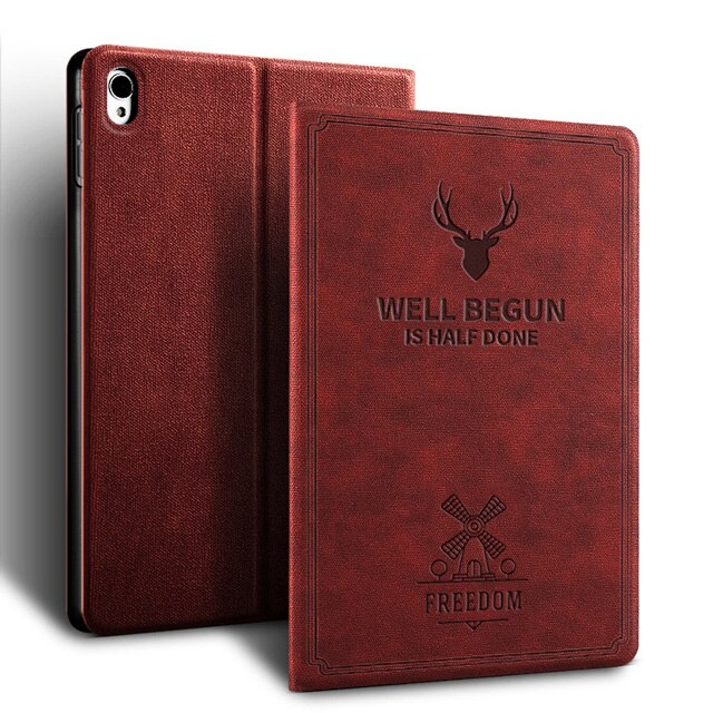 Hoes voor ipad pro 11, magnetische standaard, pu-leren hoes voor ipad pro 11 , smartcover, automatische slaap-/waakfunctie voor ipad pro 11 tablethoes: Wijnrood