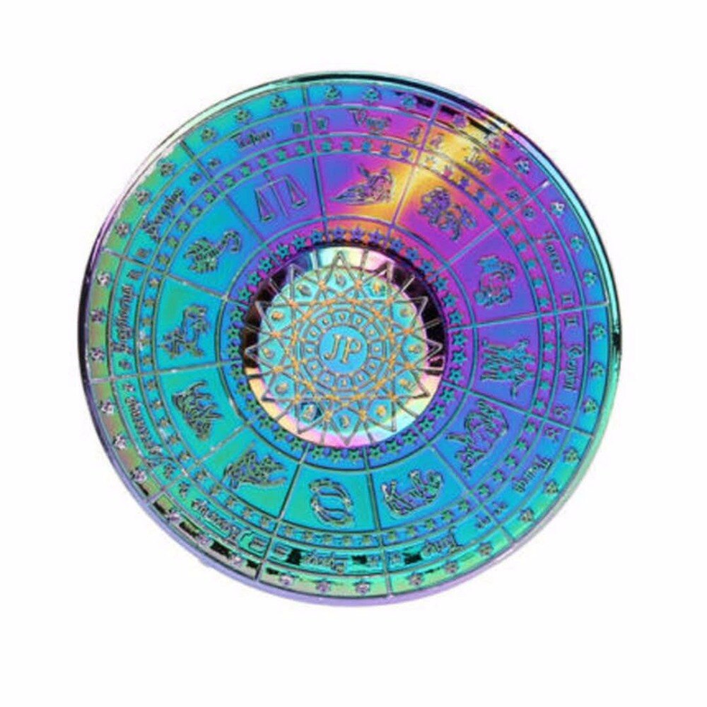 Retro Bronze Metal twelve constellations flying saucer fidget spinner Lasting rotation Low noise High Speed Fine craft hand