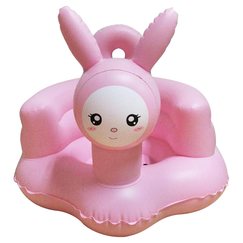 Pink Rabbit Baby Inflatable Sofa Seat Baby Learning Chair BB Dining Chair Portable Multifunctional Bath Stool Baby Supplies