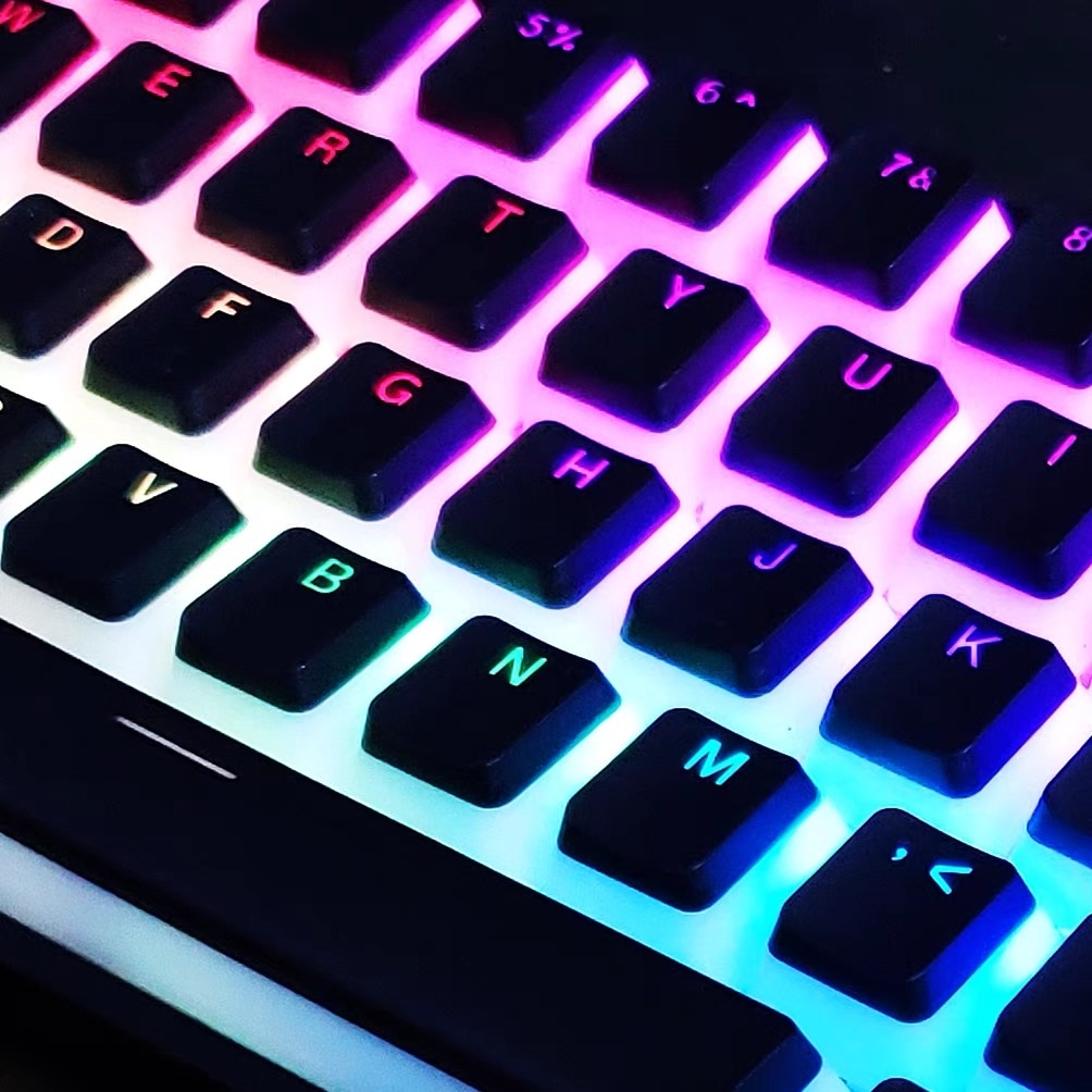 Teclas PBT OEM Pudding para Teclado mecánico de videojuegos, miniteclado transparente ISO, 154 teclas, francés/español